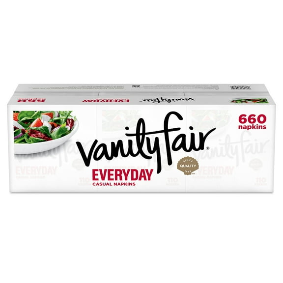 Vanity Fair Everyday Napkins, 660 Count, White Paper Napkins