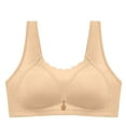 thumbnail image 2 of Bigersell Full-Coverage Bras for Women Push-up Padded Bra Women's Bras No Underwire Hook and Eye Bra Closure Full Figure Bras for Women Solid V-Neck Sports Bra Bralettes Khaki M, 2 of 4