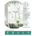 thumbnail image 2 of Leaf Bird Tie Up Curtains for Windows 63 Inch Length Balloon Curtains Kitchen Adjustable Balloon Window Shade Sage Greeen Botanical Watercolor Animals Tie Up Valance Bathroom Curtain Window 46"x63", 2 of 6