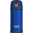 thumbnail image 1 of Bouteille isolée à pression de 12 Oz avec paille Funtainer de Thermos, Bleue, 1 of 4