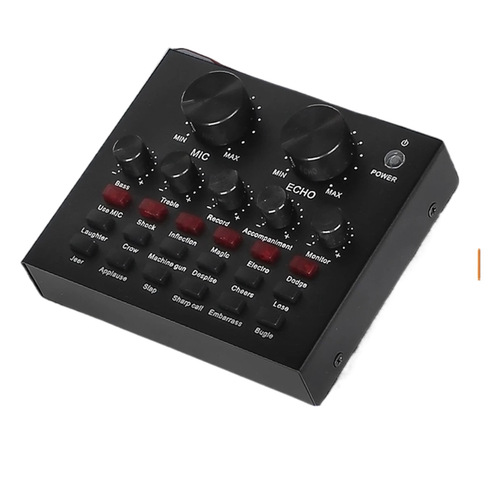 HD Au-dio Mixer V8 USB External Sound Card Headset Microphone Personal Live Broadcast Webcast for Mobile Phone Computer PC Dj ,Precision Control and Adjustment