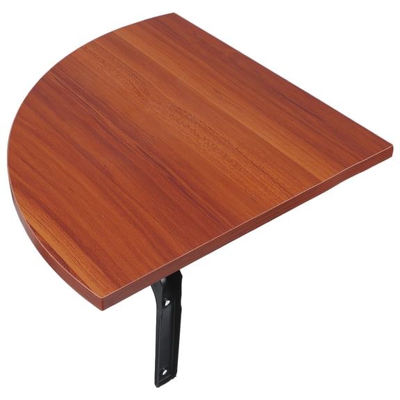 HEATSHAKING Brown Wood Floating Corner Shelf Wall Mount for Home Cable Box Books and Decor
