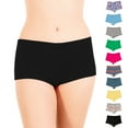 thumbnail image 4 of Alyce Ives Intimates High Waisted Cotton Boyshort, Prints & Solids, M, 10 Pack, 4 of 8