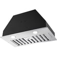 thumbnail image 1 of Zomagas Range Hood Insert 20 Inch, Built-in Kitchen Hood 600CFM, Ducted/Ductless Convertible Stove Hood with Stainless Steel Baffle filter, Vent Hood Insert with 3 Speed Fan, 2PCS LED Lights, 1 of 8