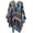 Blue, variant on CoCopeaunt Women Shawl Wraps Plaid Poncho Coat Open Front Sweater Cardigan Cape Blanket Winter Warm Scarf
