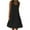Black, variant on Womens Casual Sleeveless Mini Dresses Eyelet Embroidery Tiered Dresses Solid Scoop Neck Hollow Out Tank Dresses Flowy Swing Beach Dresses White XL