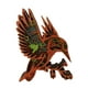 thumbnail image 2 of Estatua de colibríes 3D Wood Animal Talling Figurine Desktop Decoración de la silueta rústica Ornamento de escultura para la casa de la casa, 2 of 9