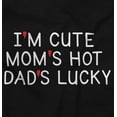 thumbnail image 2 of Funny Im Cute Moms Hot Dads Lucky Toddler Boy Girl T Shirt Infant Toddler Brisco Brands 12M, 2 of 6