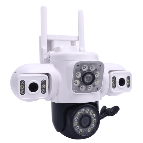 Cámara De Seguridad Al Aire Libre, Detección De Movimiento De IA, 3 Monitoreo De Lentes Y Rotación De Lentes Dinámicas, Impermeable IP66, Compartir Con La
