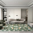 thumbnail image 3 of Washable Rug Green Area Rug Non-Slip Area Rugs 5x7ft Living Room, Boho Bedroom Mats Under Bed, Soft Stain Resistant Non-Shedding Thin Carpet For Dining Room Apartment, 3 of 11