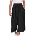thumbnail image 1 of Pantalones rectos elegantes e informales para mujer: color liso, cintura elástica, adecuados para ocasiones cotidianas y deportivas, tallas reales., 1 of 7