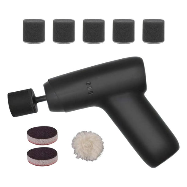 pulidora inalámbrica, portátil, 2 lijas, pulido automático, 5000/8000RPM, pulidora para detalles , pulido y encerado negro Sunnimix pulidora de autos