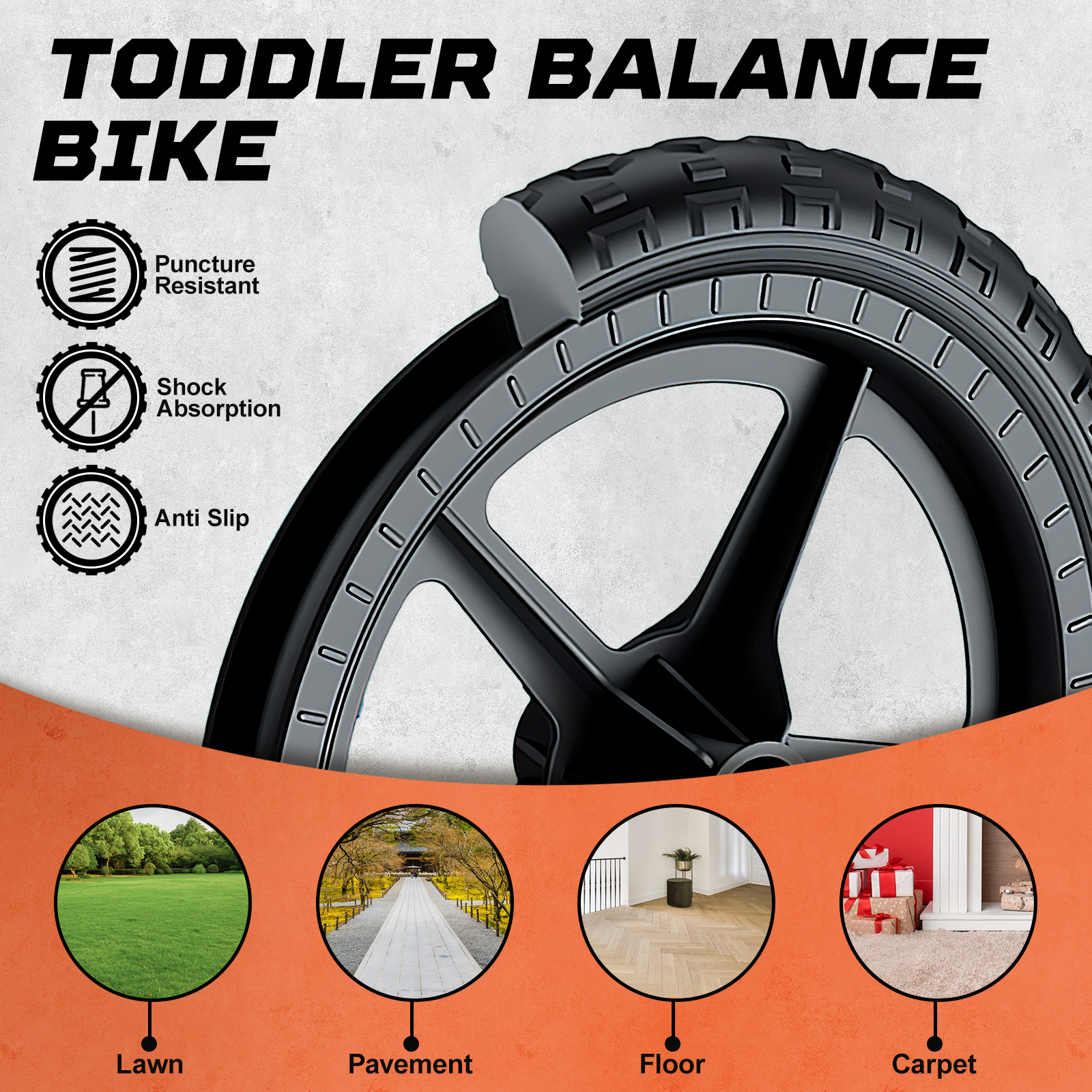 WLRETMCI Toddler Balance Bike, White photo 6
