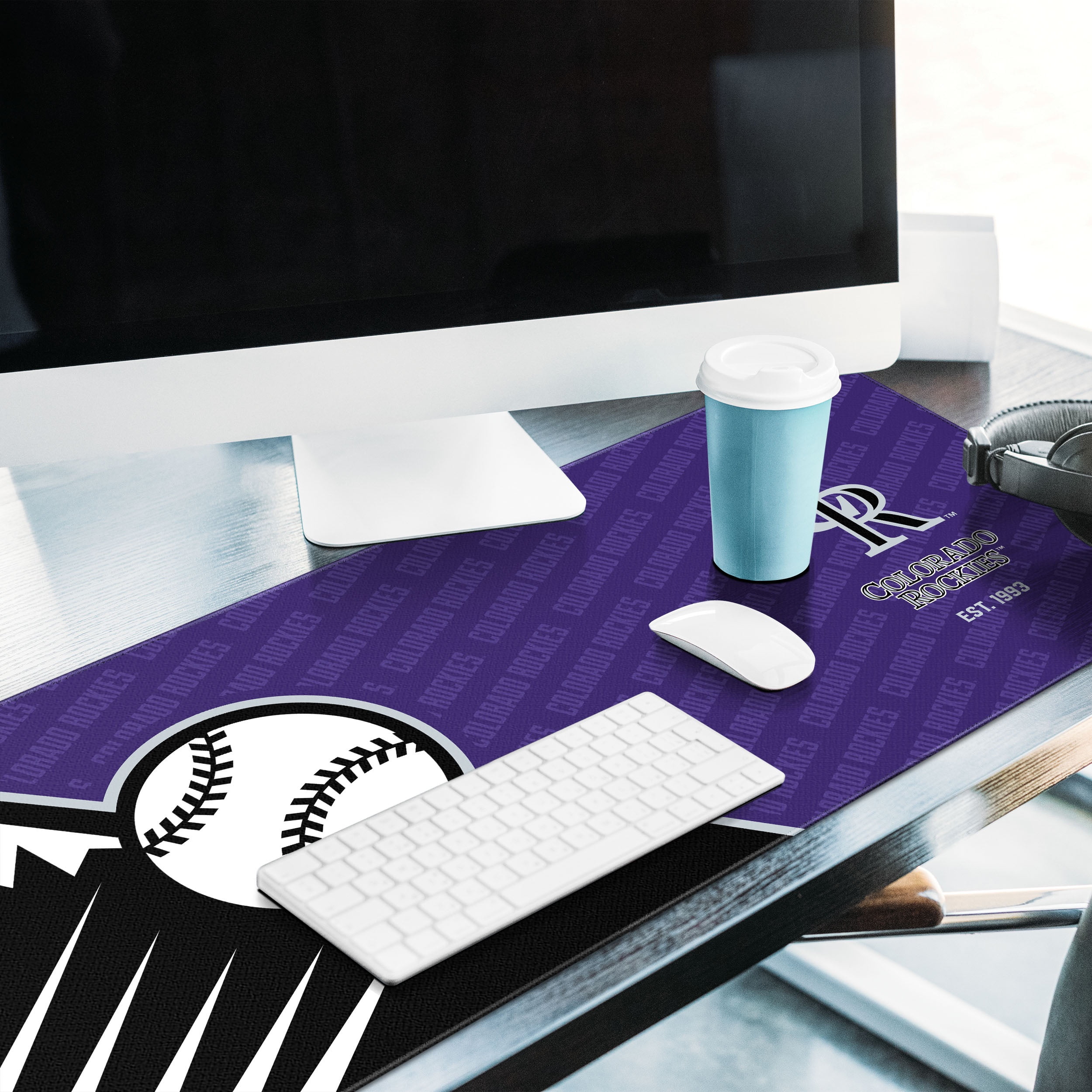 YouTheFan MLB Colorado Rockies Logo Series Desk Pad