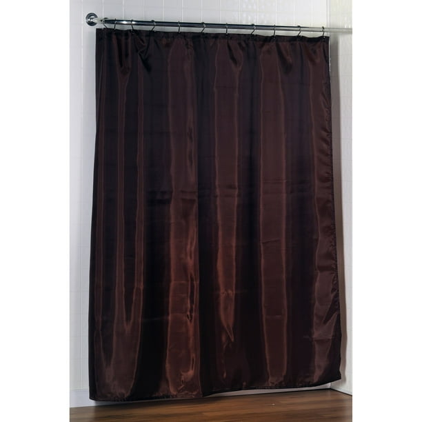 StandardSized Polyester Fabric Shower Curtain Liner in Brown Walmart