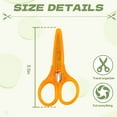 thumbnail image 2 of FACEGA 2Pcs Scissors All Purpose,Pointed 3.5" Craft Scissors,Straight Handle School Scissors,Multcolor3, 2 of 7