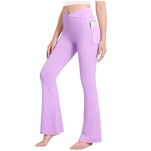 Pantalones largos, pantalones acampanados para niñas, pantalones de cintura alta, pantalones largos deportivos de otoño para niñas de talla mediana, pantalones para niñas