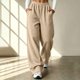 thumbnail image 2 of Pantalones Deportivos de Mujer de Pierna Recta con Bolsillos, Forro Polar Suave y Ligero, Color Sólido, Bajo Abierto, de Vestir sin Cierre, Cintura Elástica, Sudaderas de Otoño con Bolsillos, 3XL, 2 of 9