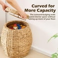 thumbnail image 7 of Mxfurhawa Handwoven Water Hyacinth Storage Basket with Lid, Off-White, 7 of 7
