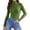 Green, variant on OSOLU Women Casual Solid Color Bottoming Shirt Slim High Collar Knitted Long Sleeve Tops Fashionable Dailywear