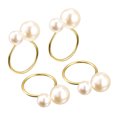 thumbnail image 1 of Servilleteros Anillos Unique Bargains 4uds 39mm Aleación dorado blanco, 1 of 5