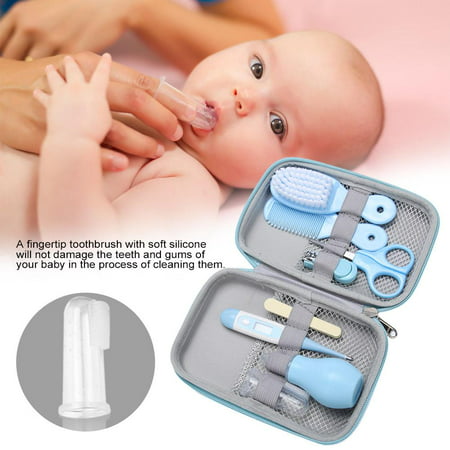 Greensen 8pcs pratique quotidienne bébé coupe-ongles ciseaux brosse à cheveux peigne trousse de soins de manucure, kit de manucure de bébé, outil de manucure de bébé - image 5 de 5