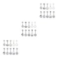 thumbnail image 3 of Guardoinrt 10PCS Lot Labret Tongue Barbells Jewelry Eyebrow Mix Silver 3Set, 3 of 6