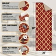 thumbnail image 4 of Ottomanson Non-Slip Hallway Runner Rug 20" x 59" Perfect for High Traffic Areas, Red Trellis, 4 of 13