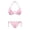 Cherry Blossom Pink, variant on Plus Size Leopard Paw Print Quick Drying Two Piece Ladies Bikini Set Adjustable Halter Bathing Suit Swimwear for Women