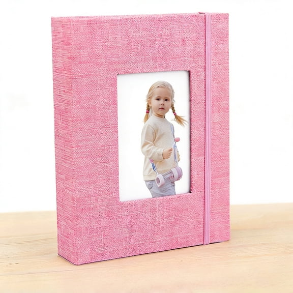 Photo Album 4x6 Pictures, Small Linen Slip-in Photo Albums Book for 104 Photos with 52 Pockets, Birthday Gifts for Women Mom Family Baby
