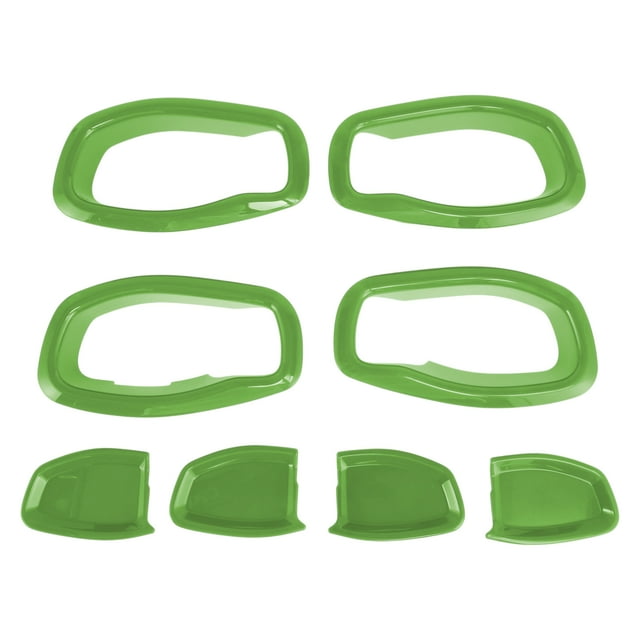 Cubierta de Tazón de Mango de Puerta Interior para Jeep Renegade 2015-2023 Marco de Decoración de Mango Interior Verde ABS 4 Pcs