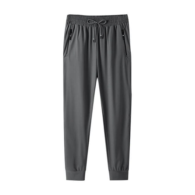 Dagugfen Plus Size Mens Pants Elastic Waist Trackpants Drawstring Thin Comfy Breatchable Running Trousers