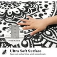 thumbnail image 5 of MJIAexp 5.3ft Mandala Boho Round Rug Circle Rug Non-Slip Machine Washable Area Rug Soft Bedroom Rug Throw Rug Vintage Carpet for Living Room Kitchen Dorm Coffee Table White Black, 5 of 8