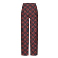 thumbnail image 4 of snilers Christmas Pajama Pants for Men Elastic Waist Straight Leg Stretchy Trousers Plaid Printed Soft Comfy Lounge Sleepwear Bottoms, 4 of 5