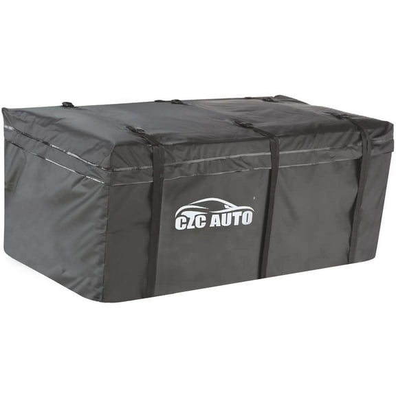 CZC AUTO Hitch Mount Water Resistant Cargo Carrier Bag 20 cu. ft (60" x 24" x 24") Black