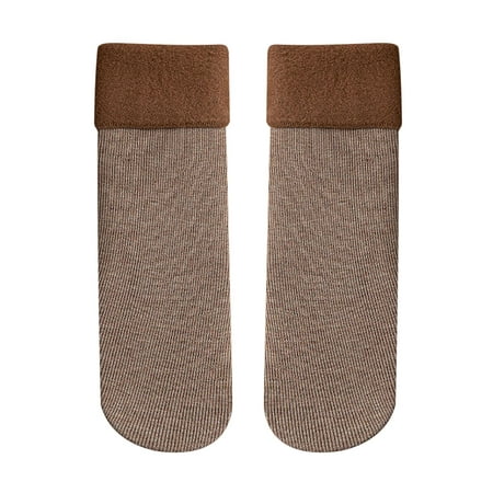 

Cotonie Winter Snow Socks Plus Velvet Thick Socks Women s Mid-tube Cotton Socks Vertical Pattern Straight 50g Warm Socks
