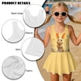 thumbnail image 4 of DISNIMO Girls One Piece Swimsuits Benny Flower Print Easter Day Sleeveless Bathing Suit Skirted U Neck Quick Dry Swimwear Hawaiian Summer Swim Dress Size 3-13Y, 4 of 8