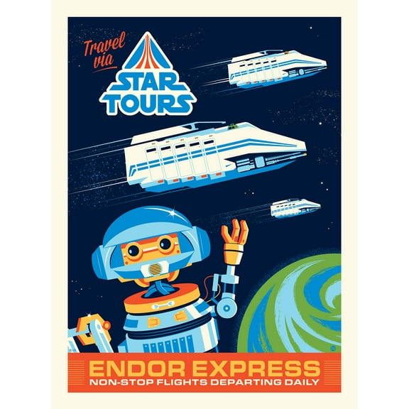Disney Artist Dave Perillo Endor Express Art Print