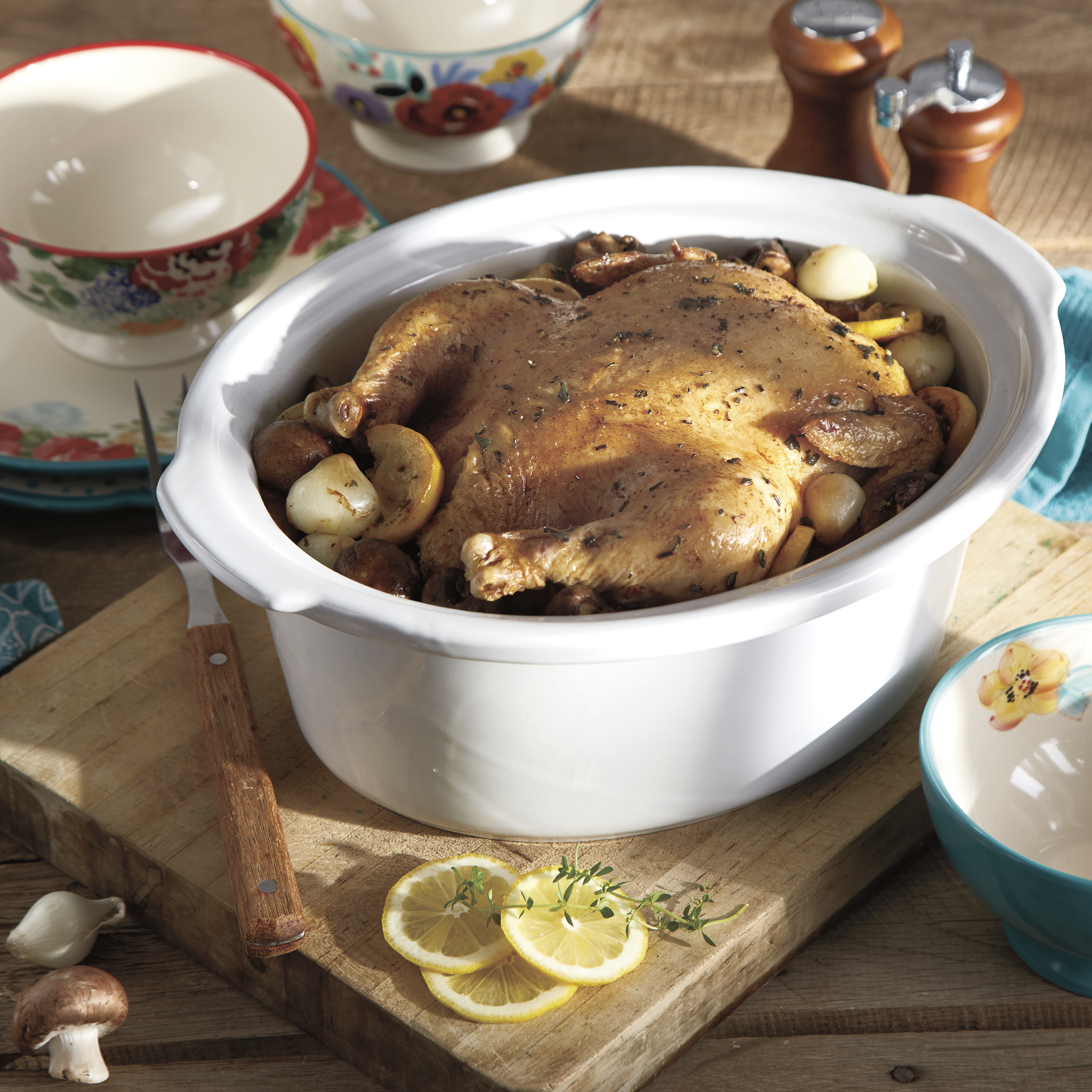 The Pioneer Woman Programmable Slow Cooker, 7 Quart Capacity, Removable Crock, Frontier Rose, 33679 - image 2 of 4