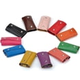 thumbnail image 4 of enjoywould Key Wallet Button Closure Hanging Hook Fine Texture Wear-Resistant Multifunctional Storage Accessories Faux Leather Housekeeper Key Holder for Trip, 4 of 5