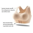thumbnail image 6 of URMAGIC Women Ice Silk Front Buckle Corrected Bra Seamless Gathered Bralettle, 6 of 10