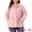 Pink, variant on Women's Plus Size Drawstring Waist Zip-up Utility Jacket 3X Light Grey