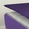 thumbnail image 4 of Zipper Fitted Sheet, (King Size 76x80) 15 Inch Deep Pocket, 100% Egyptian Cotton, 800 TC, Stripe Purple Color., 4 of 7