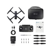 Contixo F22 Aerial Drones for Adults with Camera, Foldable GPS RC Quadcopter Drones for Adults with Remote & Case, Black