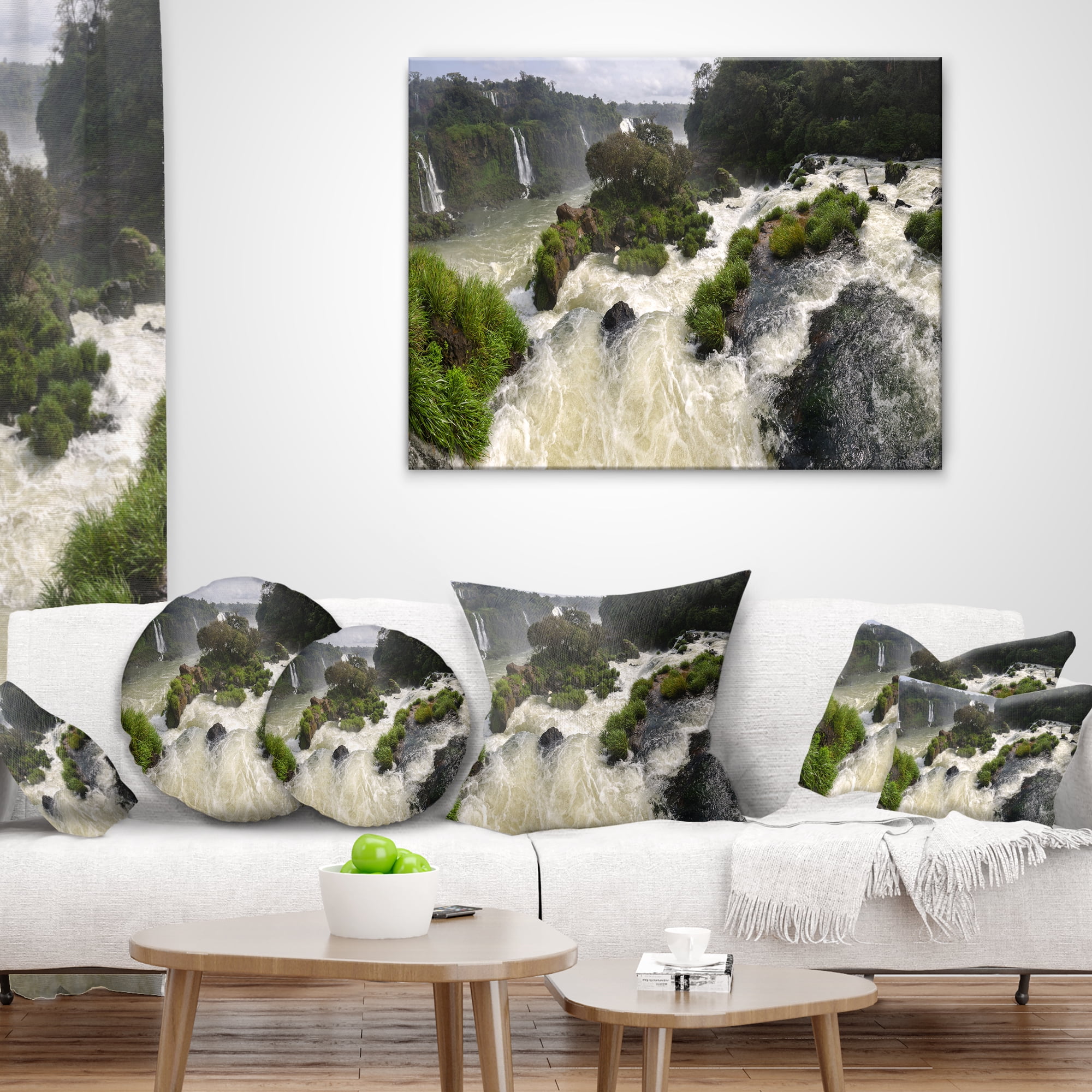 Designart 12" x 20" Multi-color Polyester Throw Pillow