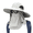 Beige, variant on TELOLY Sun Hat Polyester Fiber Summer All-Inclusive Sun Protection Hats Large Brim Full Face Protection Air Overhead Mens Hat,Gray,Half Brim