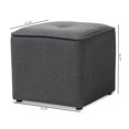 thumbnail image 6 of Corinne Modern and Contemporary Fabric Upholstered Ottoman Gray, 6 of 6