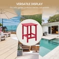 thumbnail image 6 of WestinTrends Outdoor Side Table, All Weather Poly Lumber Adirondack Small Patio Table Square End Table for Pool Balcony Deck Porch Lawn Backyard, Red, 6 of 15