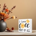 thumbnail image 6 of Zomyto 5x5 In Farmhouse Autumn Decor Wooden Box Sign,I Love Fall Most of All, 6 of 7