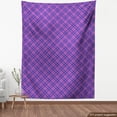 thumbnail image 4 of Ambesonne Plaid Fabric by the Yard Upholstery, Awakening Tones Modern Tartan, 2 Yards, Fuchsia and Dark Blue, 4 of 5